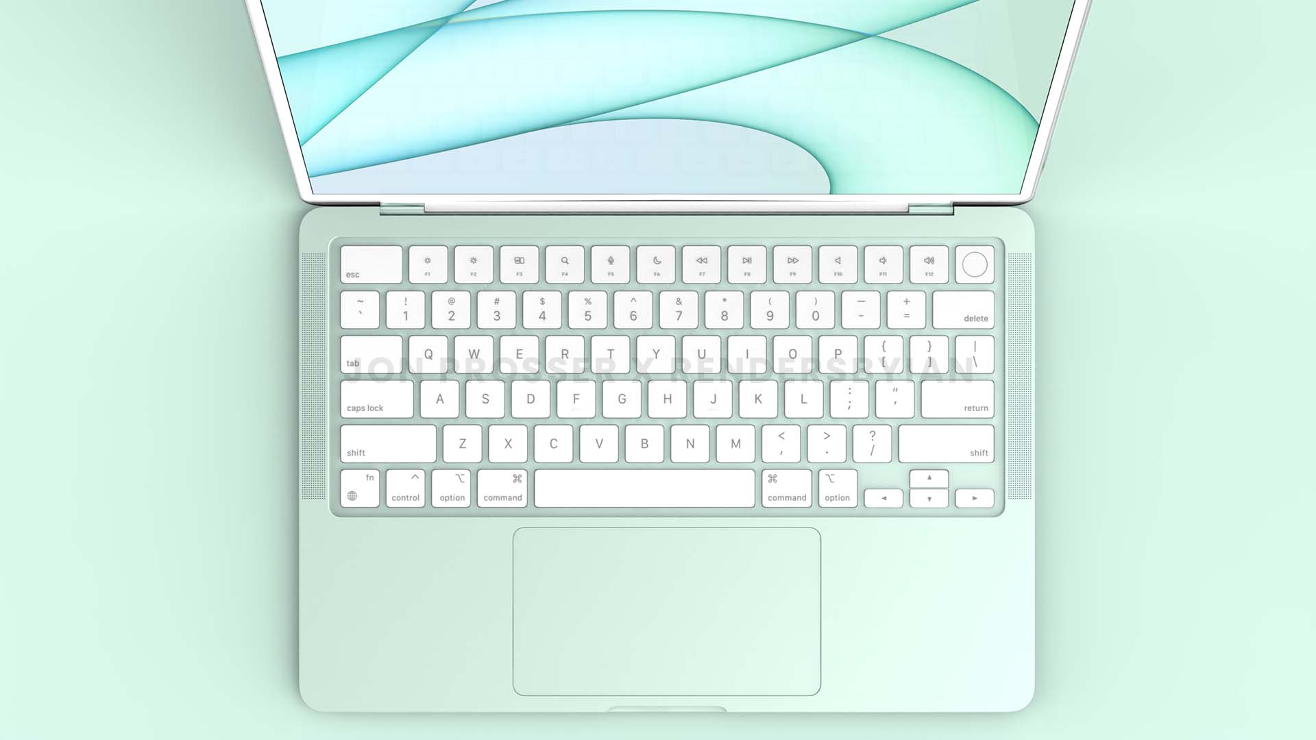 Teclado e Trackpad do futuro MacBook Air com processador M2