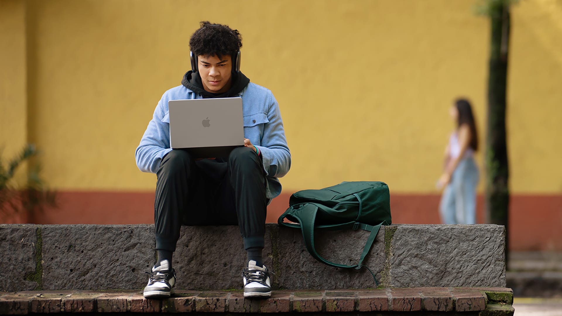 person using laptop computer