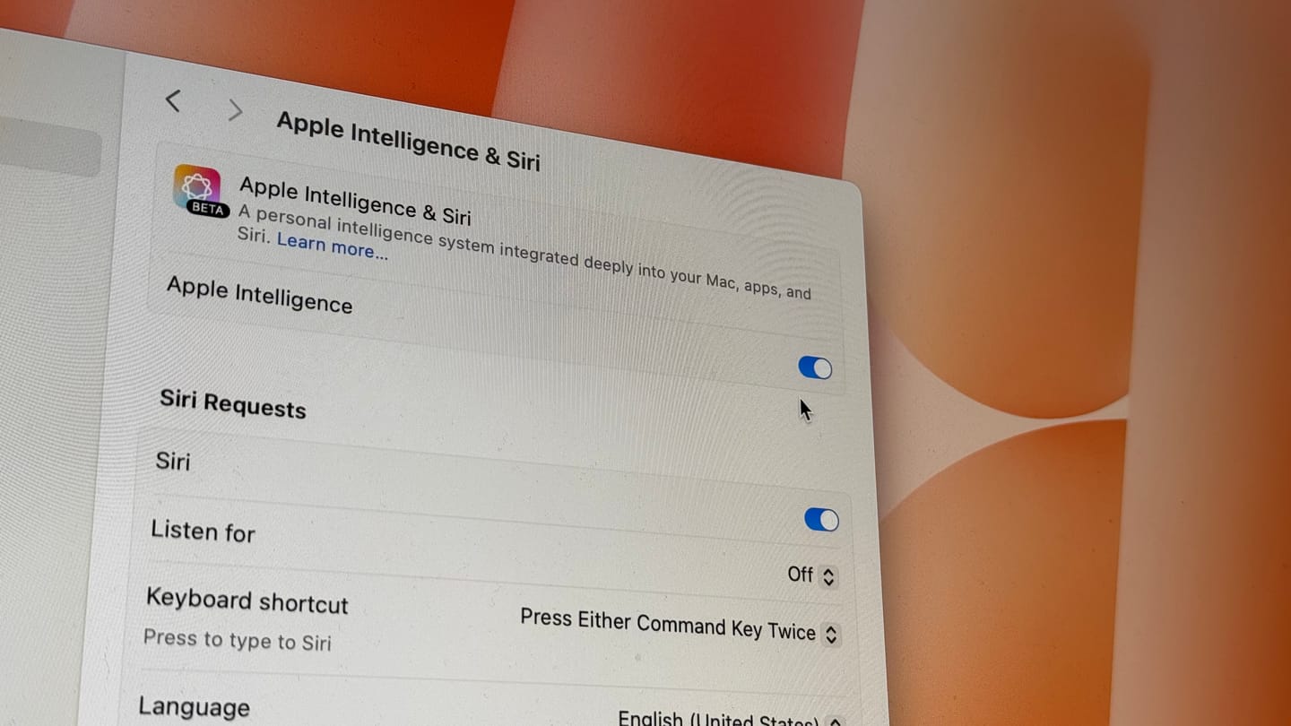 Como ativar a Apple Intelligence em Inglês no Mac